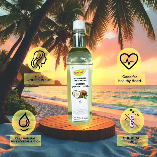 Fresico Cold Pressed Virgin Coconut Oil | Wood Pressed (Kachi Ghani) | 100% Pure & Natural | Virgin Coconut Oil for Cooking | Chemical & Preservative Free | Multipurpose Coconut Oil - Image 6
