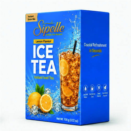 Sipelle Ice Tea lemon Flavour | Premix | Just add cold Water | Ready in a minute | Travel Friendly | Refresh the moment