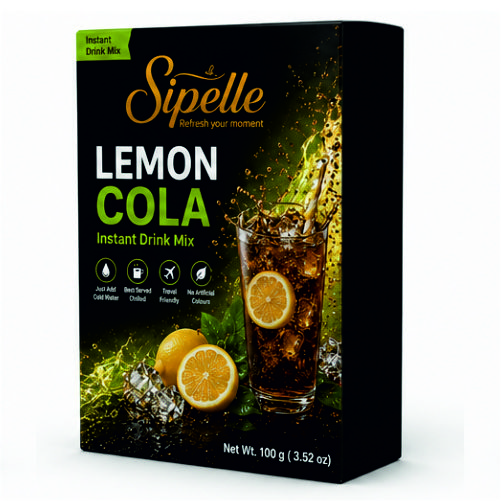 Sipelle lemon cola | Premix | Just add cold Water | Ready in a minute | Travel Friendly | Refresh the moment