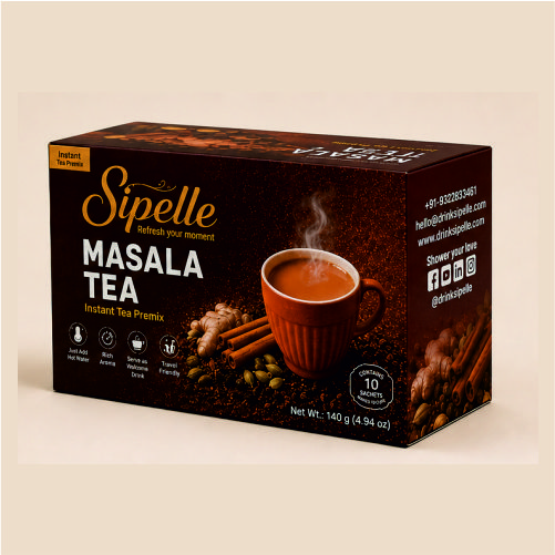 Sipelle Masala Tea | Premix | Just add Hot Water | Tea Ready in a minute | Travel Friendly | Refresh the moment