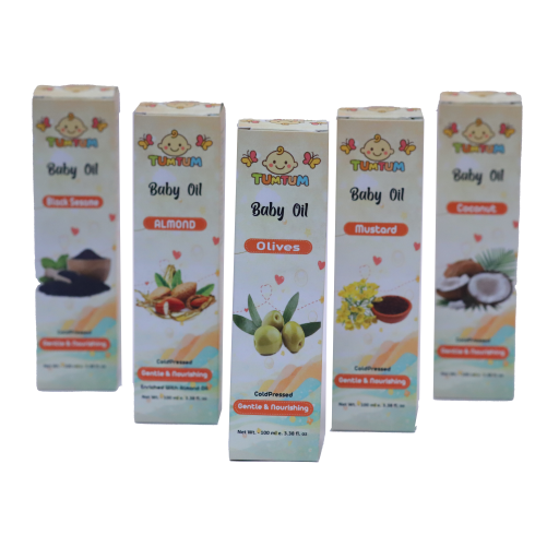 TUM TUM Almond Oil For baby - Cold Pressed | 100% Pure & Natural Olive Oil for Baby Massage & Skin Care | 100 ml - Image 5