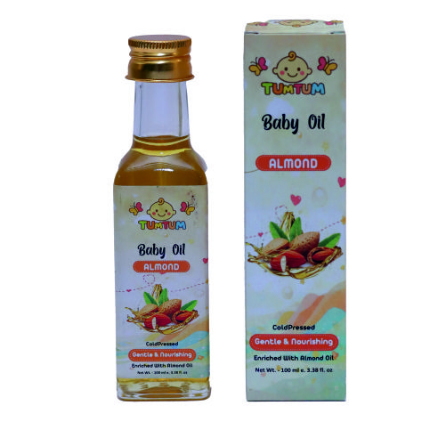 TUM TUM Almond Oil For baby – Cold Pressed | 100% Pure & Natural Olive Oil for Baby Massage & Skin Care | 100 ml