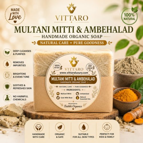 Vittaro Multani Mitti and Ambehalad handmade Organic soap for men and Female