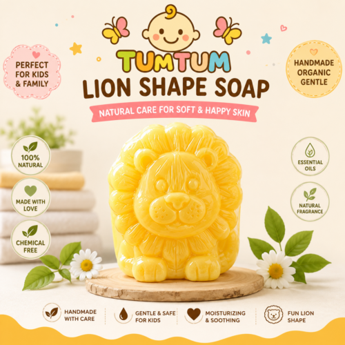 Tum Tum Toy shape [ Lion ] handmade Organic soap for Kids